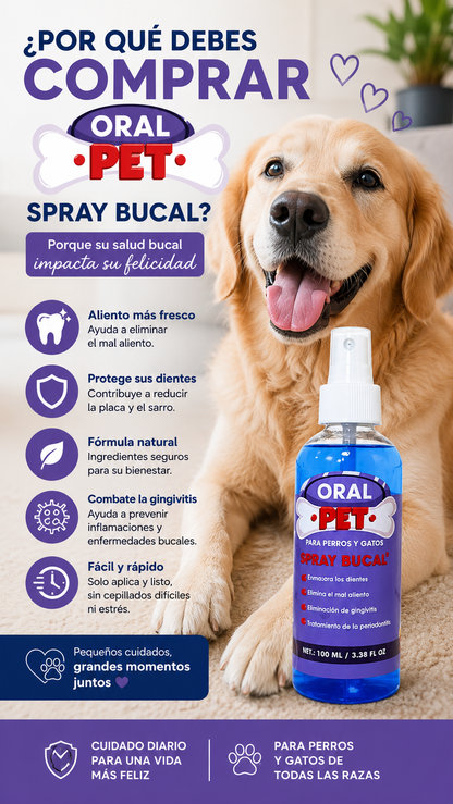 OralPet Spray Bucal Mascotas | Aliento Fresco y Cuidado Dental