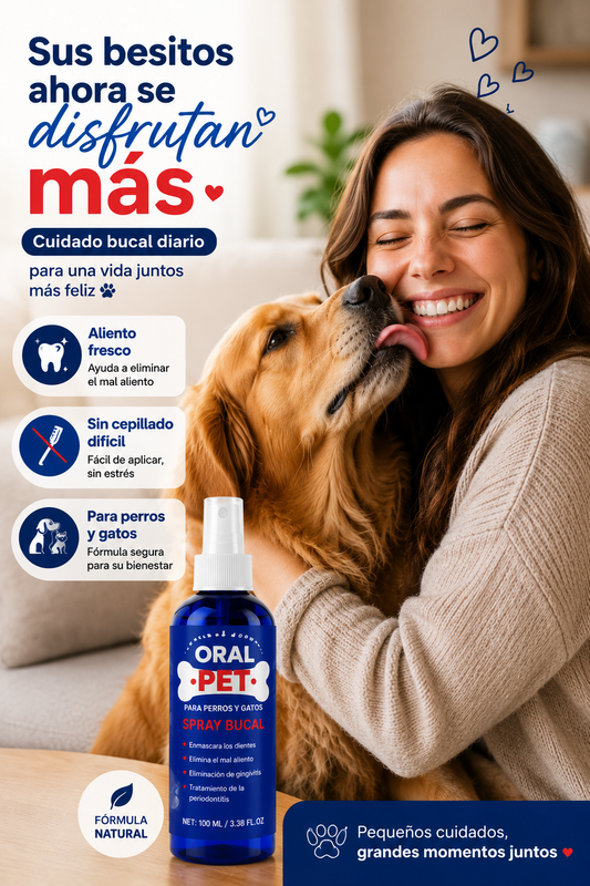 OralPet Spray Bucal Mascotas | Aliento Fresco y Cuidado Dental