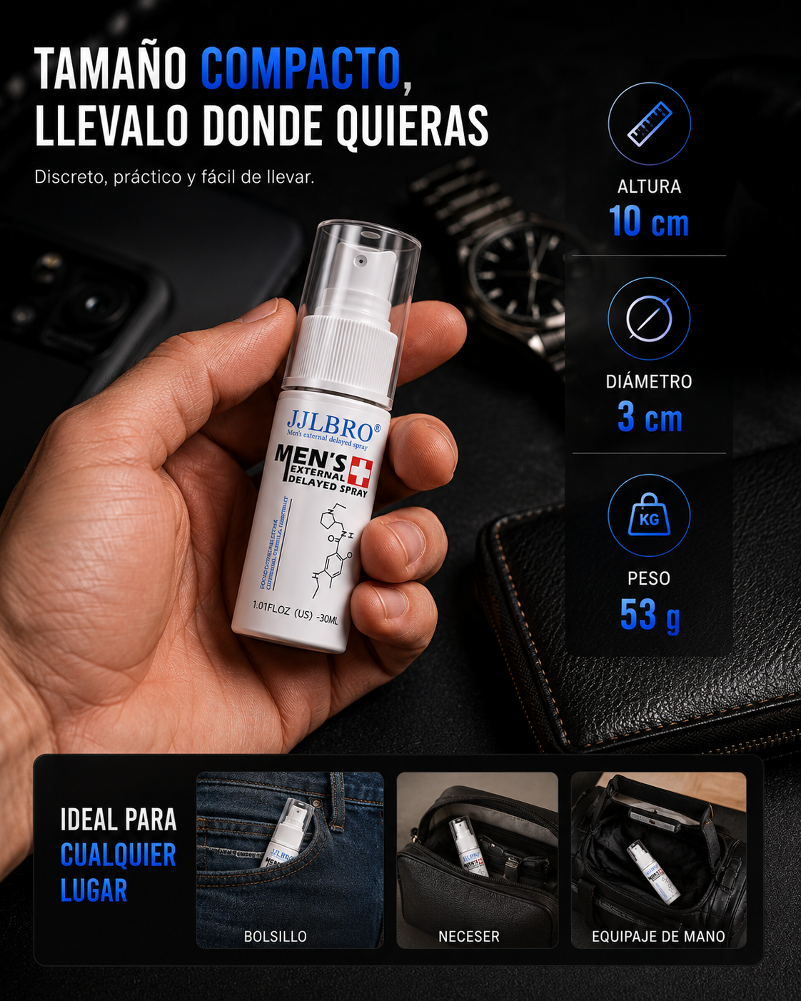 Spray Retardante Premium para Hombres — Mayor Control y Confianza